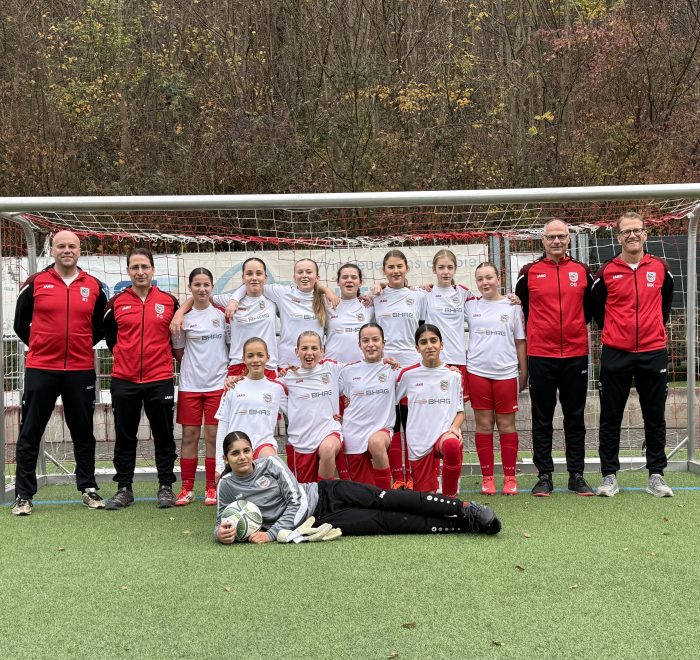 Mannschaftsbild der D1 Juniorinnen des SV Rheinbreitbach in der Saison 2025/26